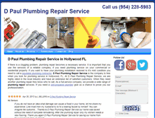 Tablet Screenshot of dpaulplumbers.com